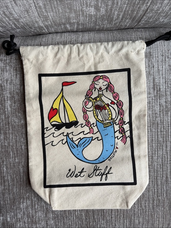 Brighton Handbags - Brighton Wet Stuff Mermaid Sailboat Drawstring Travel Organizer